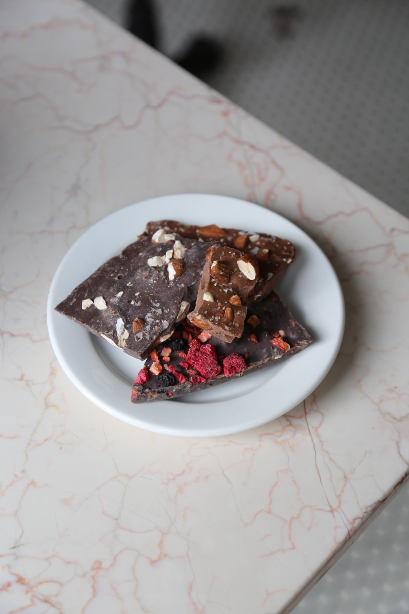 Assorted chocolate bark