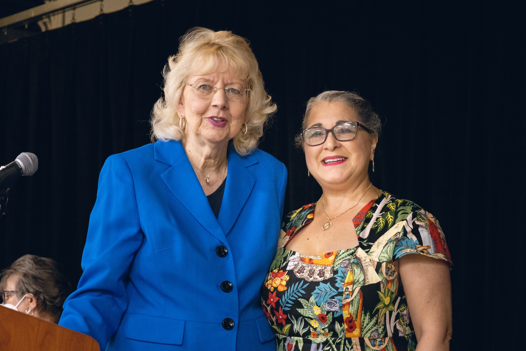 Paula Curci with a fellow event participant